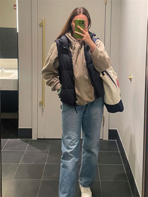 puffer vest outfit inspo